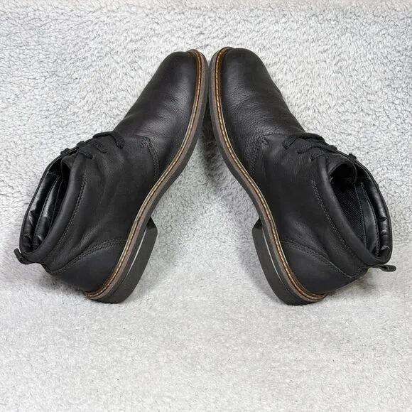 Ecco Turn Mens Size 7 Chukka Ankle Boots Black Leather Waterproof Gore-Tex