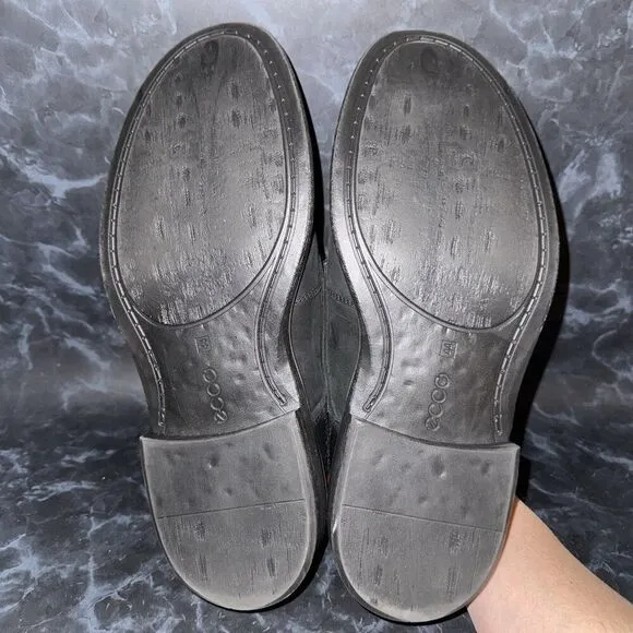 ECCO Knoxville Gore-Tex Waterproof Black Leather Shoes Mens Size 10-10.5 (44)