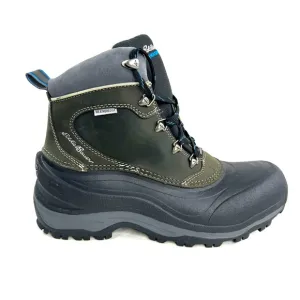 Eddie Bauer Snowfoil Men Size 8.5 Black Weatheredge Waterproof Boot Thermafill