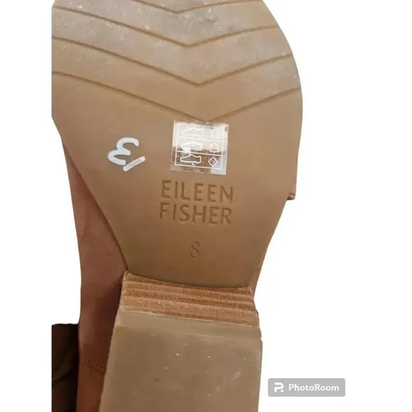 Eileen Fisher Fig Nubuck Open Size Shoes Cognac Brown Size 8
