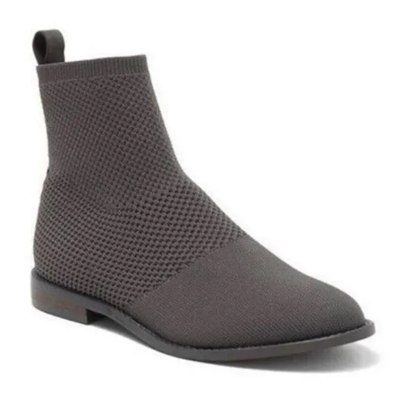 Eileen Fisher Jude Stretch Knit Bootie in Gray‎ Ankle Boots 5.5 NWOB