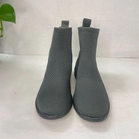 Eileen Fisher Jude Stretch Knit Bootie in Gray‎ Ankle Boots 5.5 NWOB