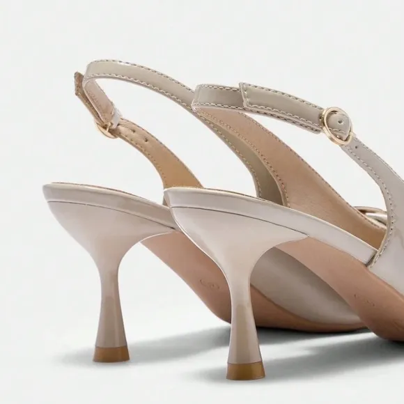 Elegant apricot Slingback Heels size 8