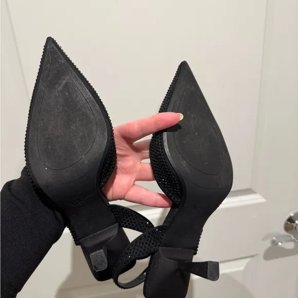 Elegant Black Women's Slingback Heels