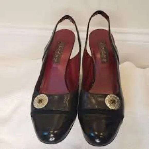 Elegant Black Slingback Women's Shoes