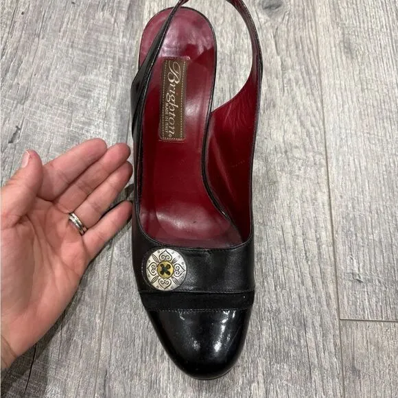 Elegant Black Slingback Women's Shoes