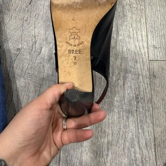 Elegant Black Slingback Women's Shoes