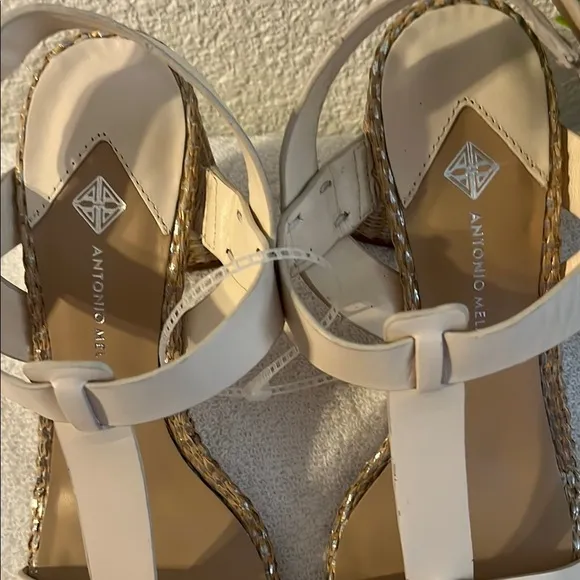 Elegant Cream Strappy Heels ANTONIO MELANI