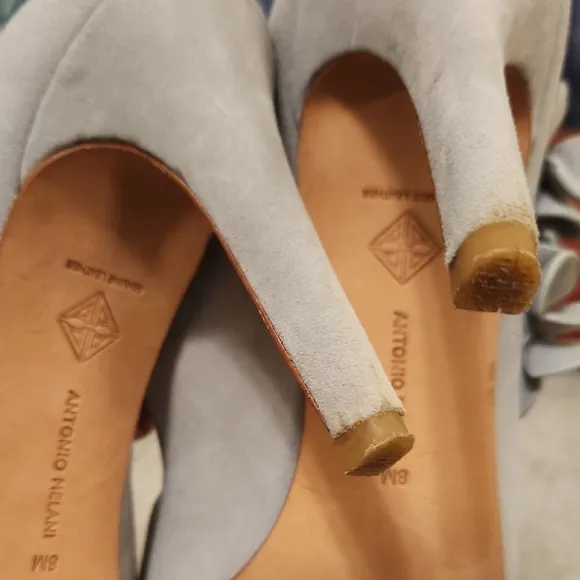 Elegant Gray Women's Mules with Floral Accent