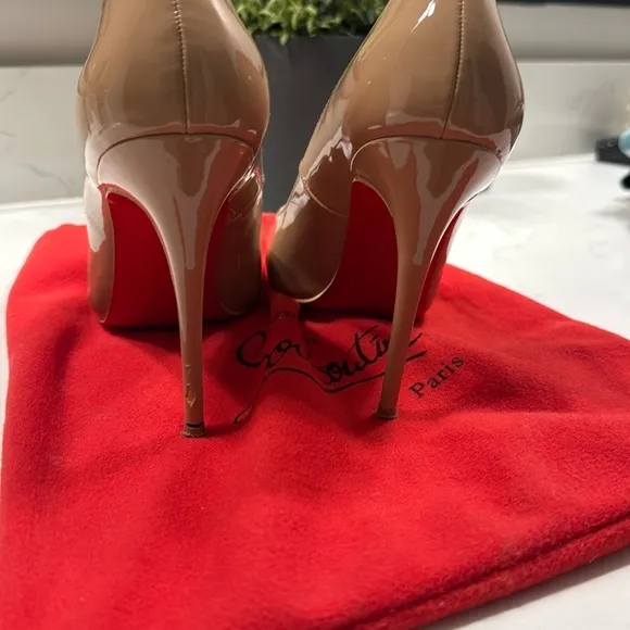 Elegant Nude Patent Leather Stilettos