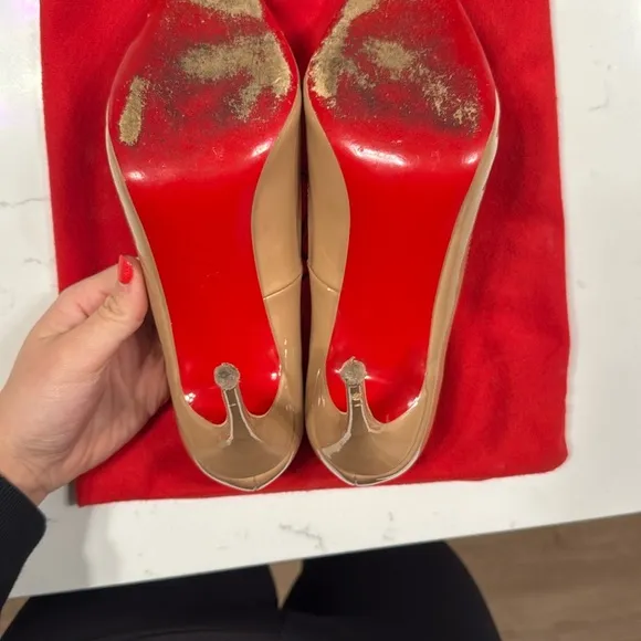 Elegant Nude Patent Leather Stilettos