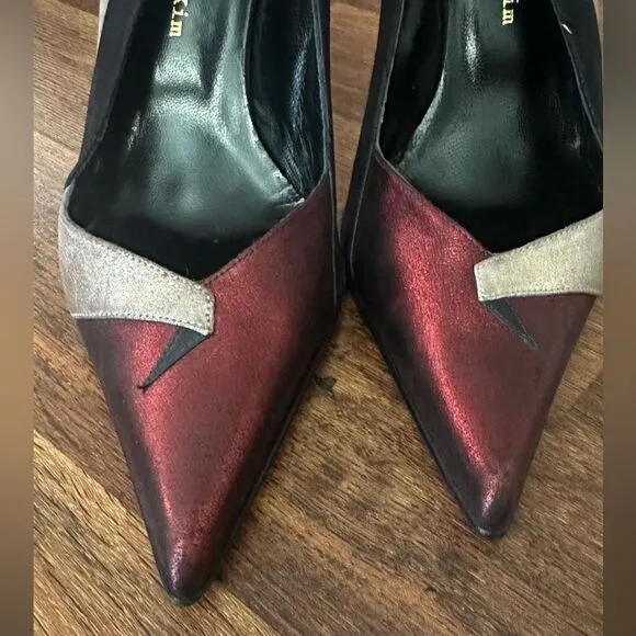 Elegant Red and Black Women's Heels