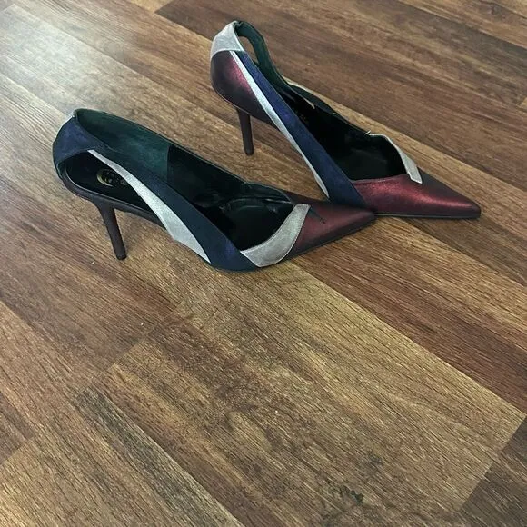 Elegant Red and Black Women's Heels