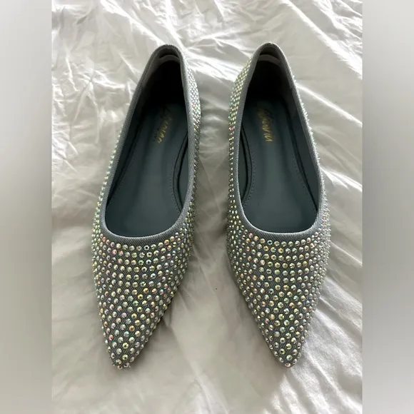 Elegant Rhinestone Embellished Flats