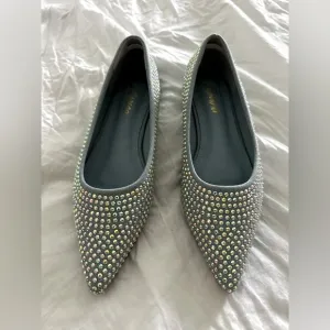 Elegant Rhinestone Embellished Flats