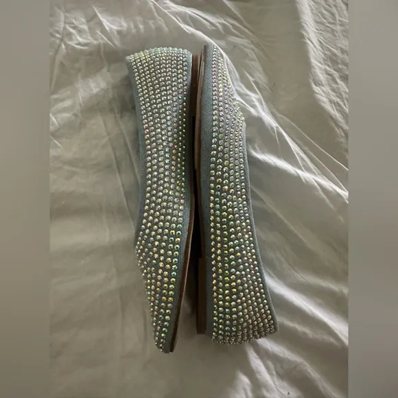 Elegant Rhinestone Embellished Flats