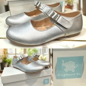Elephantito Charlotte Leather Bow detail Mary Jane Kids Size 11.5 EU 28