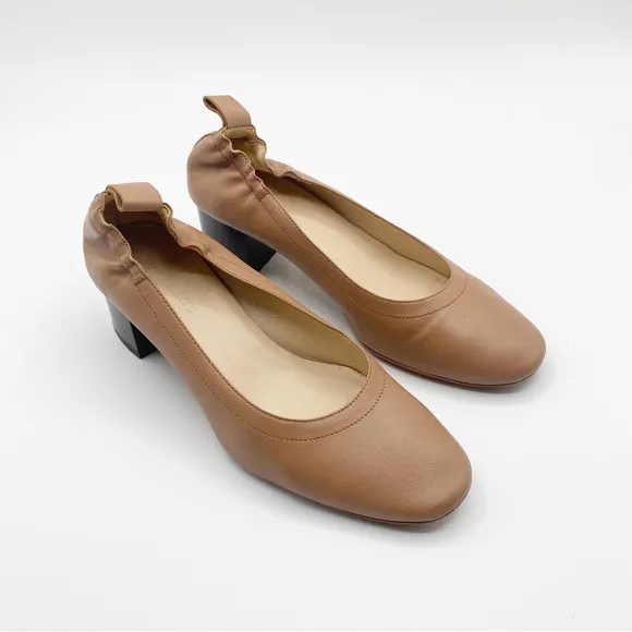 Everlane Italian Leather Day Heel Pecan Size 5 Fits Size 6
