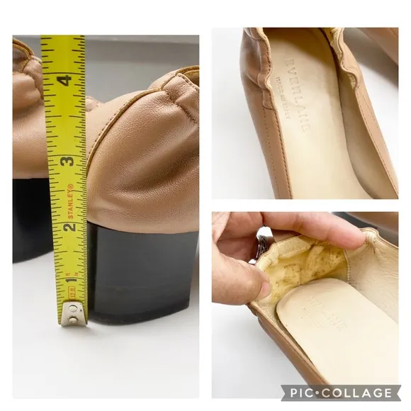 Everlane Italian Leather Day Heel Pecan Size 5 Fits Size 6