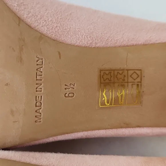 Everlane The Day Heeled Blush Suede Shoes Sz 6.5