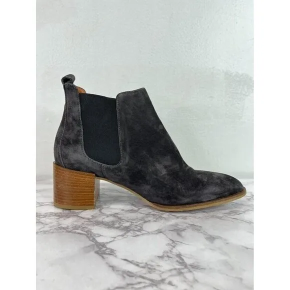 Everlane Women's Gray Suede Leather The Heel Boot  Sz 8