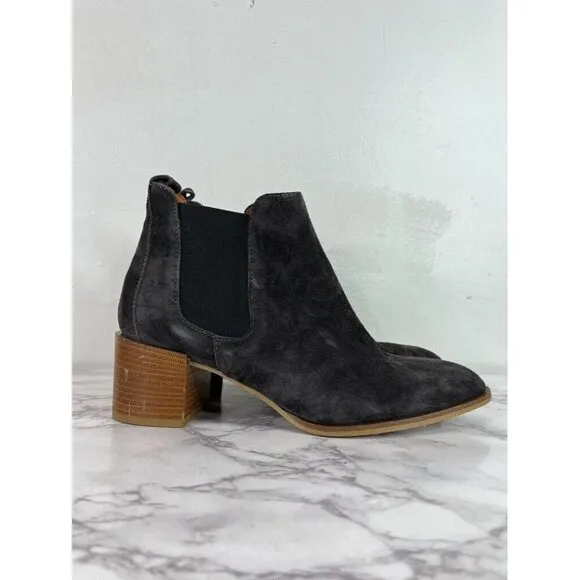 Everlane Women's Gray Suede Leather The Heel Boot  Sz 8
