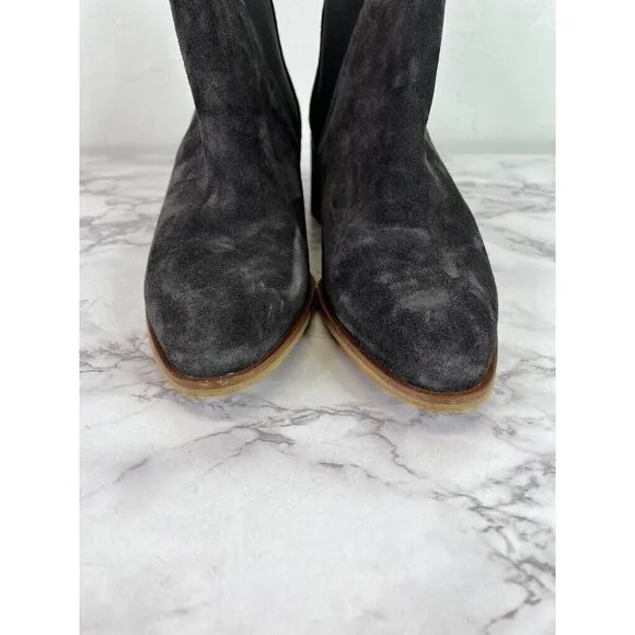 Everlane Women's Gray Suede Leather The Heel Boot  Sz 8