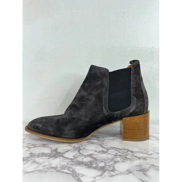 Everlane Women's Gray Suede Leather The Heel Boot  Sz 8