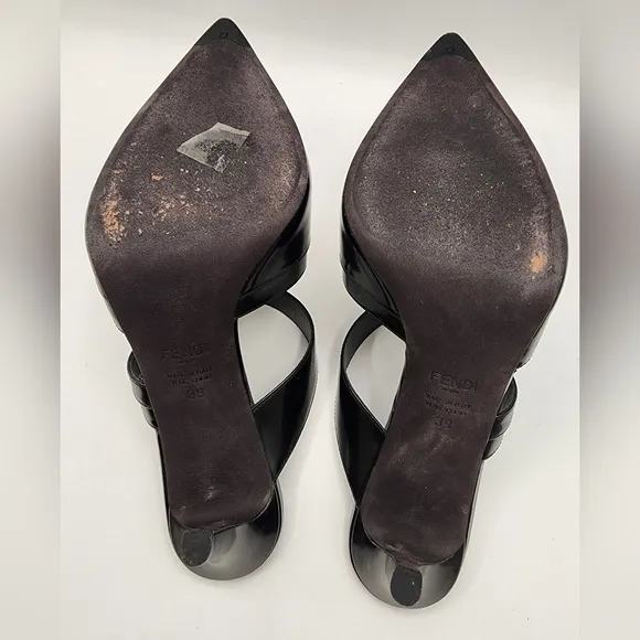 Fendi Women's Black Mules - Size 39