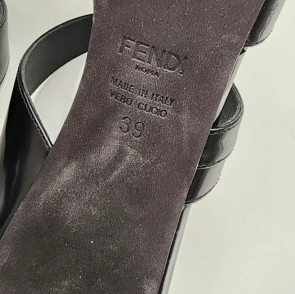 Fendi Women's Black Mules - Size 39