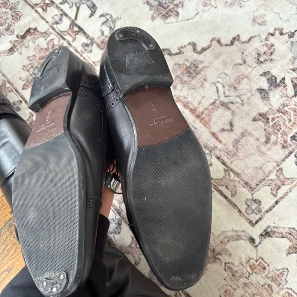 Ferragamo Classic Wingtip Oxfords Black Men's Dress Shoes Size 12