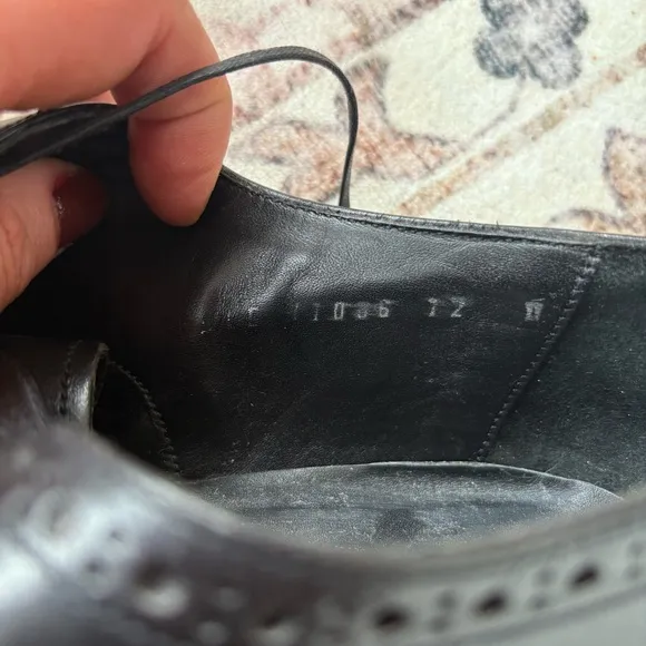 Ferragamo Classic Wingtip Oxfords Black Men's Dress Shoes Size 12