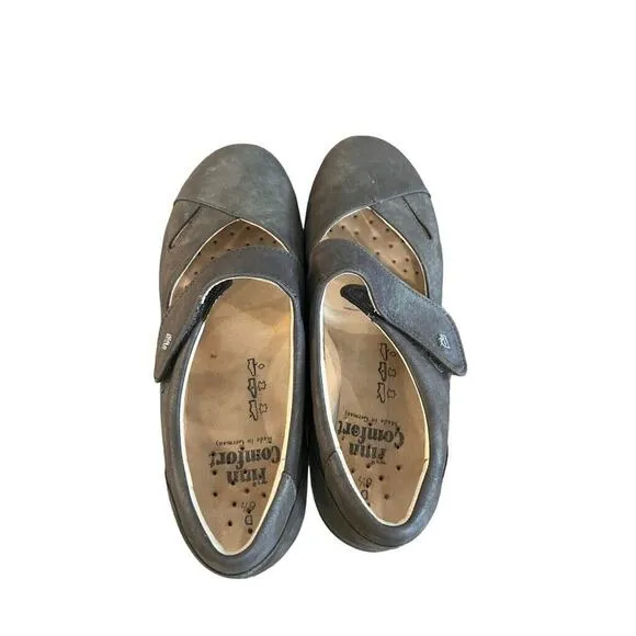 Finn Comfort Aquila Brown Nubuck Mary Jane Shoes 8.5 (US) 6.5 Germany