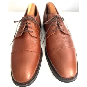 Flag Ltd Nappa Glove Men's Oxford Shoes Size 10.5 Medium Cognac Brown.