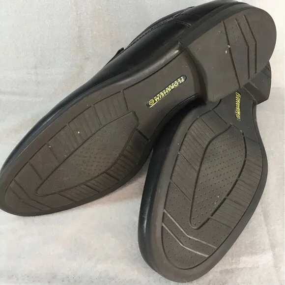 Florsheim Mens Comfortech OrthoLite Black Leather Slip-On Dress Shoes 13D‎