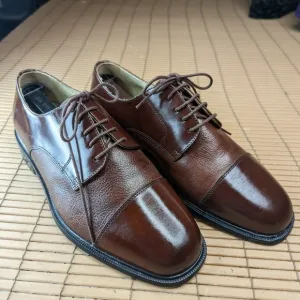 Florsheim Oxford &quot;Chase&quot; Men's Cognac Brown Pebbled Leather  Shoes K18150   sz 9