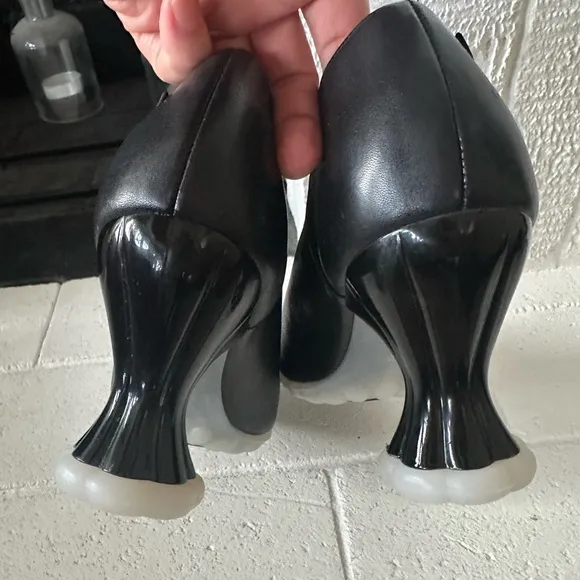 Fluevog NEW W/O BOX Cosmos Opposition black/white sole sexy side-buckled heel -8
