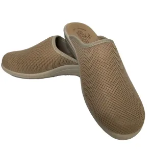 Fly Flot Made in Italy Genuine Leather Tan Mules Size 40