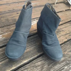 Fly London Green Brown Suede Ankle Lace Boots Booties Size 7.5 8 EUR 38 Shoes