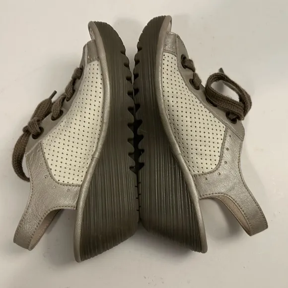 Fly London Yuta Women's Platform Wedge | Open Toe | Lace Up Sandal Size EU 39