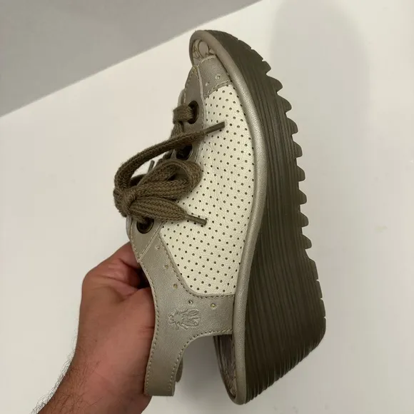 Fly London Yuta Women's Platform Wedge | Open Toe | Lace Up Sandal Size EU 39