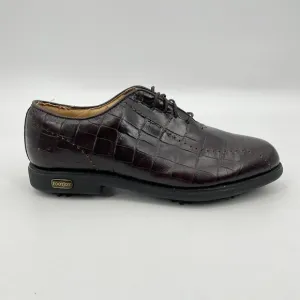 FOOTJOY Europa Collection Brown Alligator Crocodile Skin Leather Golf Shoes Sz 7