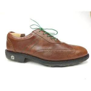 Footjoy FJ Icon 52252 Mens Brown Leather Wingtip Oxford Golf Shoes Sz 11 M