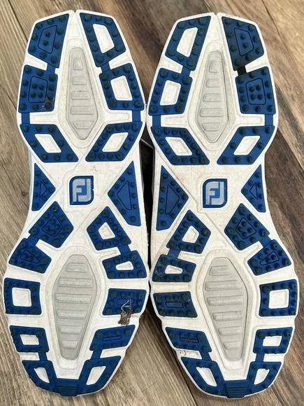 FootJoy Mens Pro SL Golf Shoes 53811 DS Spikeless White Silver Blue Size 9.5 M