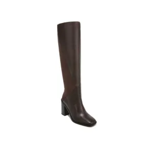 FRANCO SARTO Womens Brown Stevie-tall Toe Block Heel Leather Boots Shoes 9 M