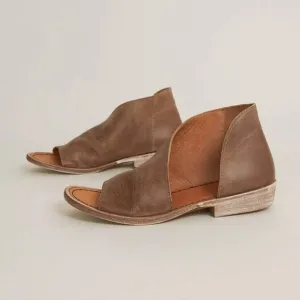 Free People Ankle Cut Out Mont blanc blaLeather shoes boots open toe sz 37/6.5-7