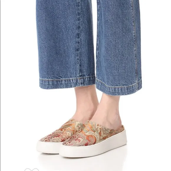 FREE PEOPLE Brocade Mule Shoes