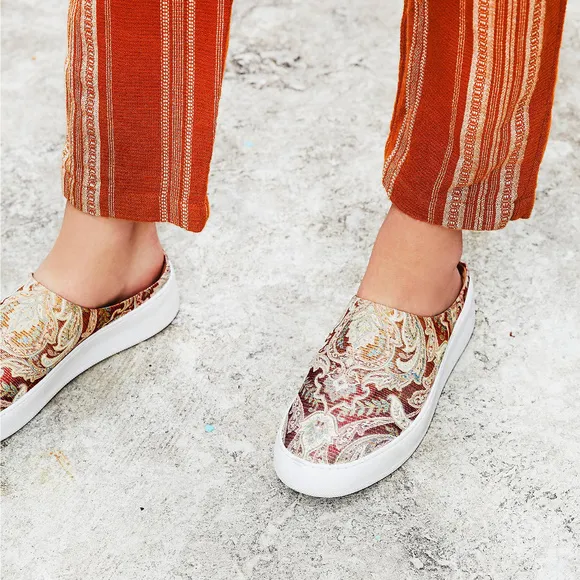 FREE PEOPLE Brocade Mule Shoes