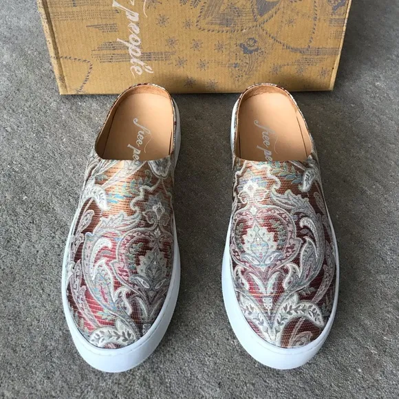 FREE PEOPLE Brocade Mule Shoes