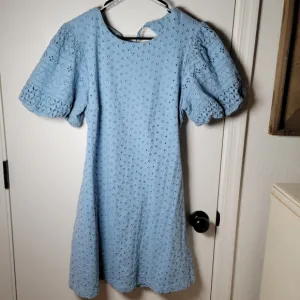 Free People Tie-Back Mini Dress | Eyelet Dress | Spring Dress | Size Large